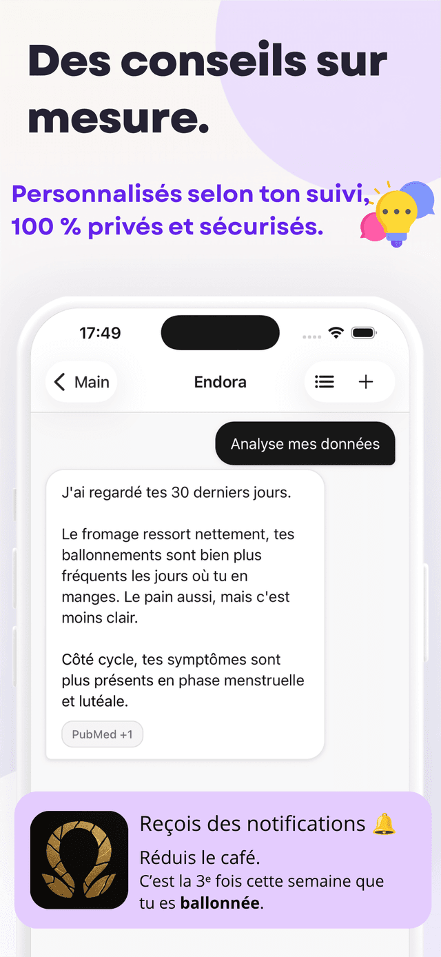 Des conseils sur mesure, personnalisés selon votre suivi